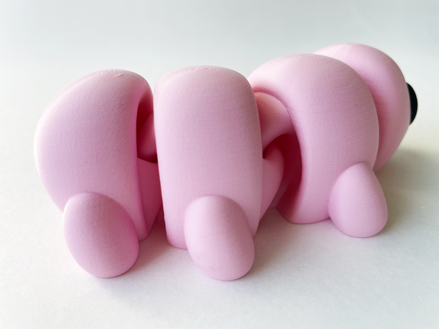 Pink Caterpillar Premium Toy for Pretend, Tactile, Insect STEM Learning and Play