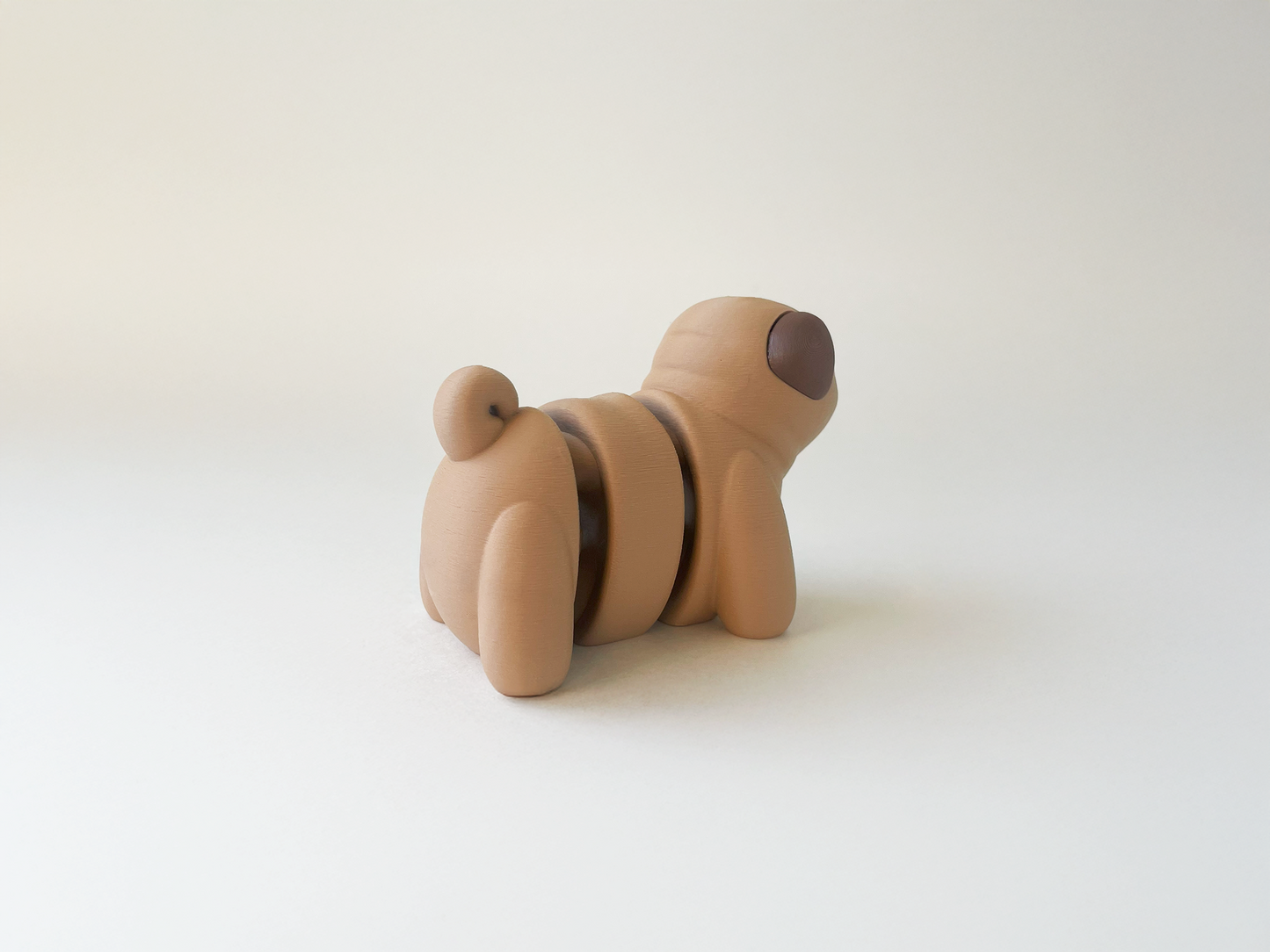 ZOU's Pug Dog Fidget Toy - High-Quality 3D-Printed Articulated Buddy with Tiki-Taka Noise for Indoor and Outdoor Play & Stress Relief