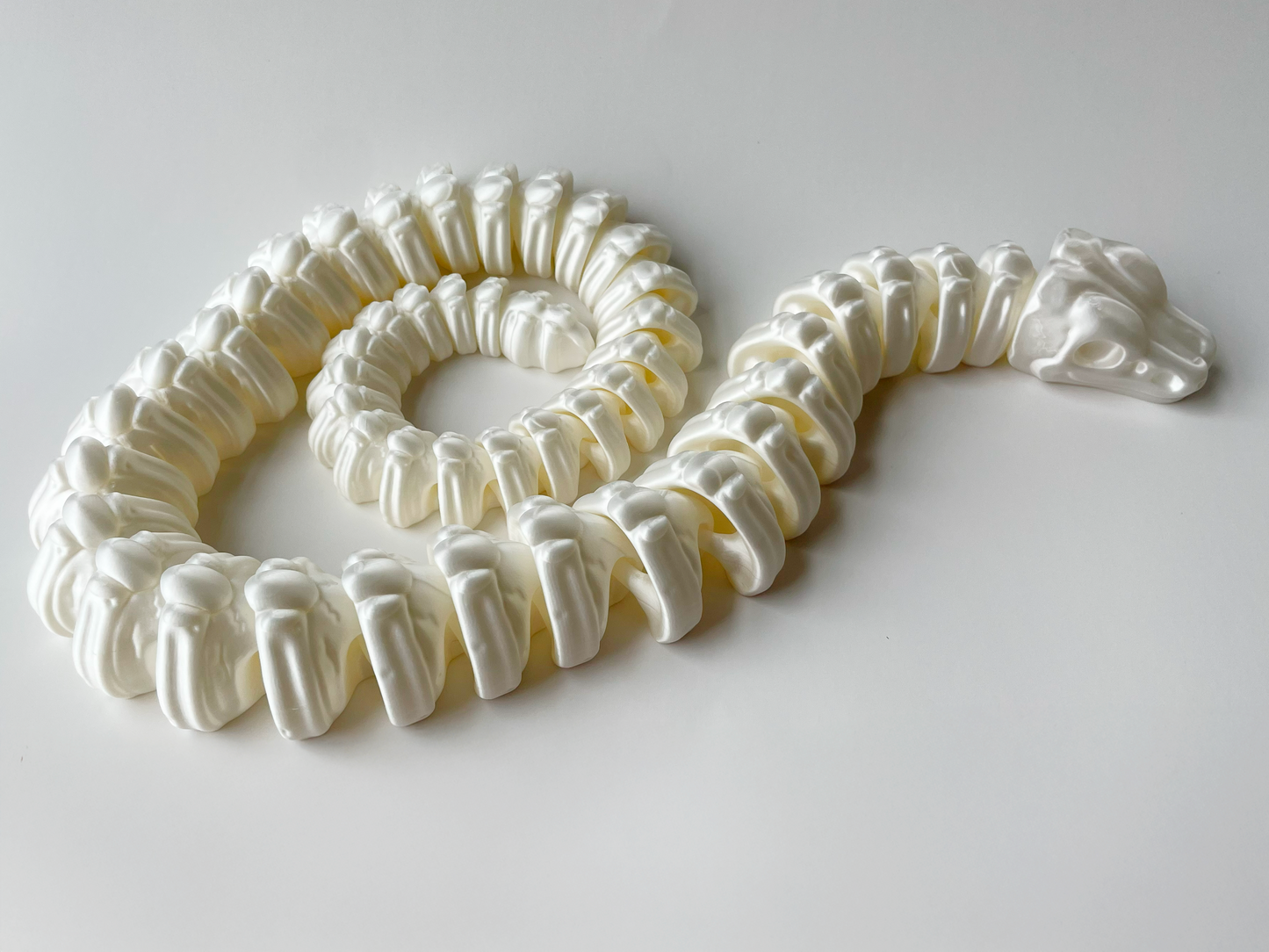 Halloween Bone Shiny White Skeleton Snake Toy