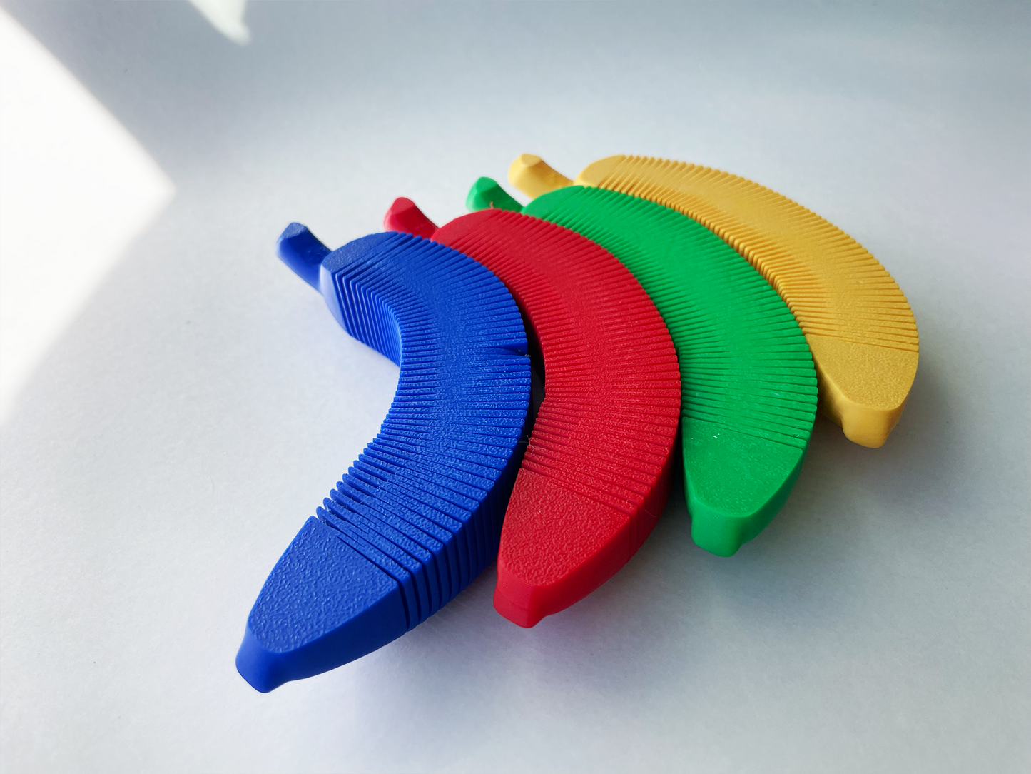 ALL the Flexi Bananas! Fidget Toy Set of 4 Multi-Colored Flexi Bananas, Diverse Bananas for Pretend Tactile STEM Play