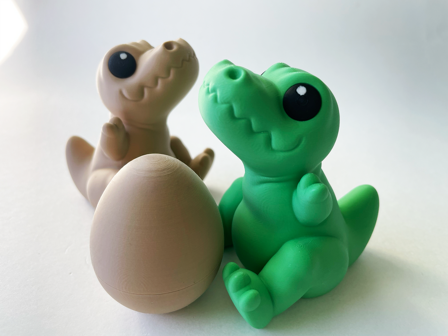 T-Rex Family Toy Set (Set of 2 T-rex Parents, 1 Egg and 1 Baby T-rex) for Dino Family fun Tactile Play and STEM Learning