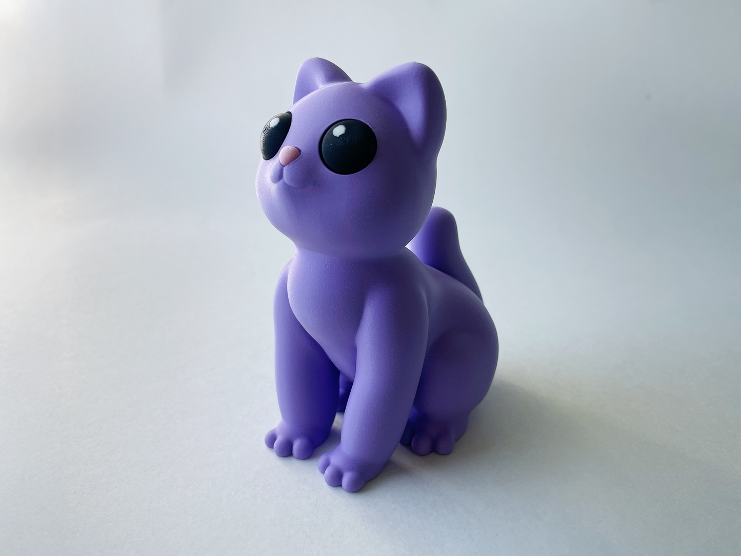 Purple Cat Figurine Desk Toy