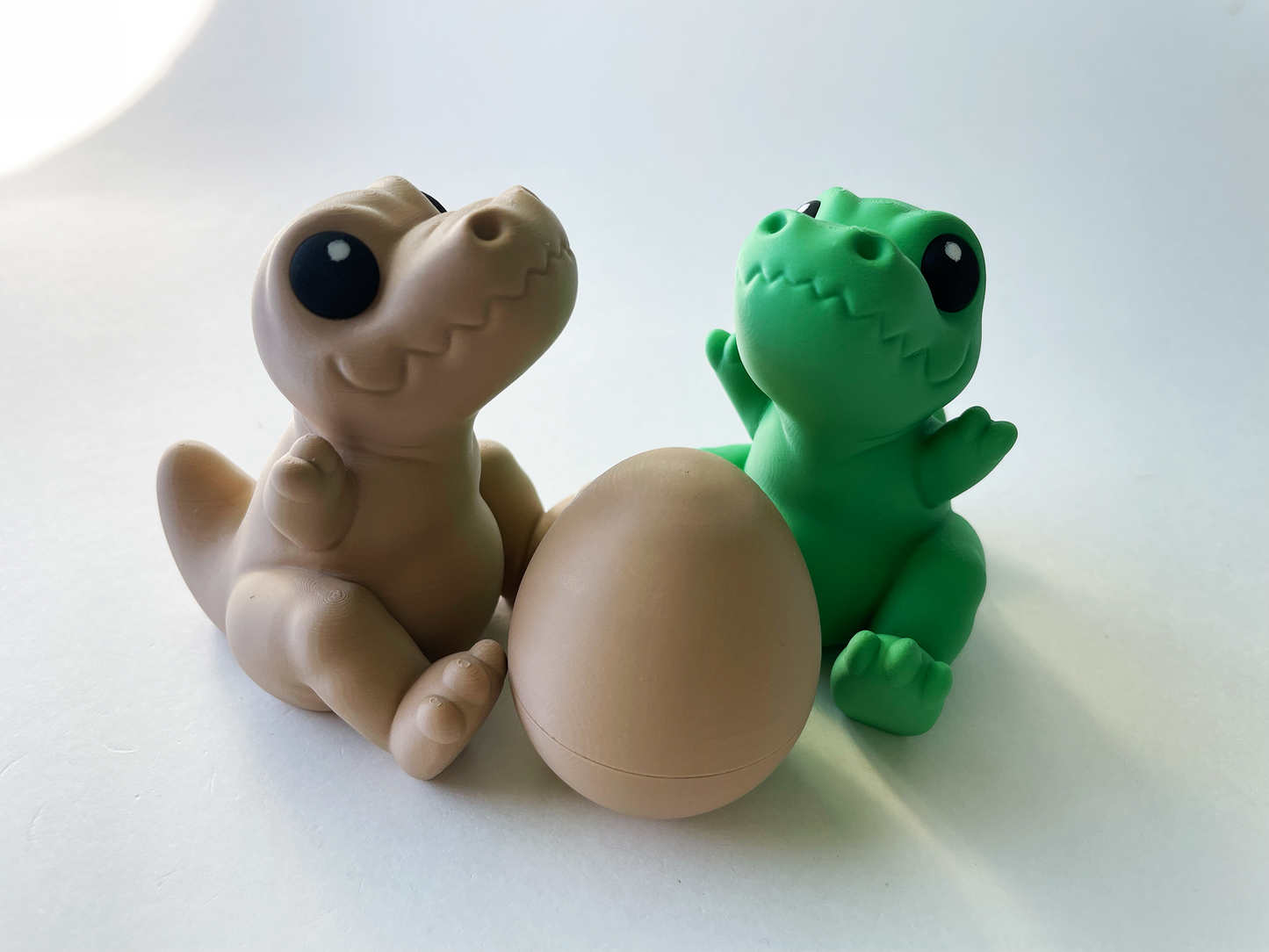 T-Rex Family Toy Set (Set of 2 T-rex Parents, 1 Egg and 1 Baby T-rex) for Dino Family fun Tactile Play and STEM Learning
