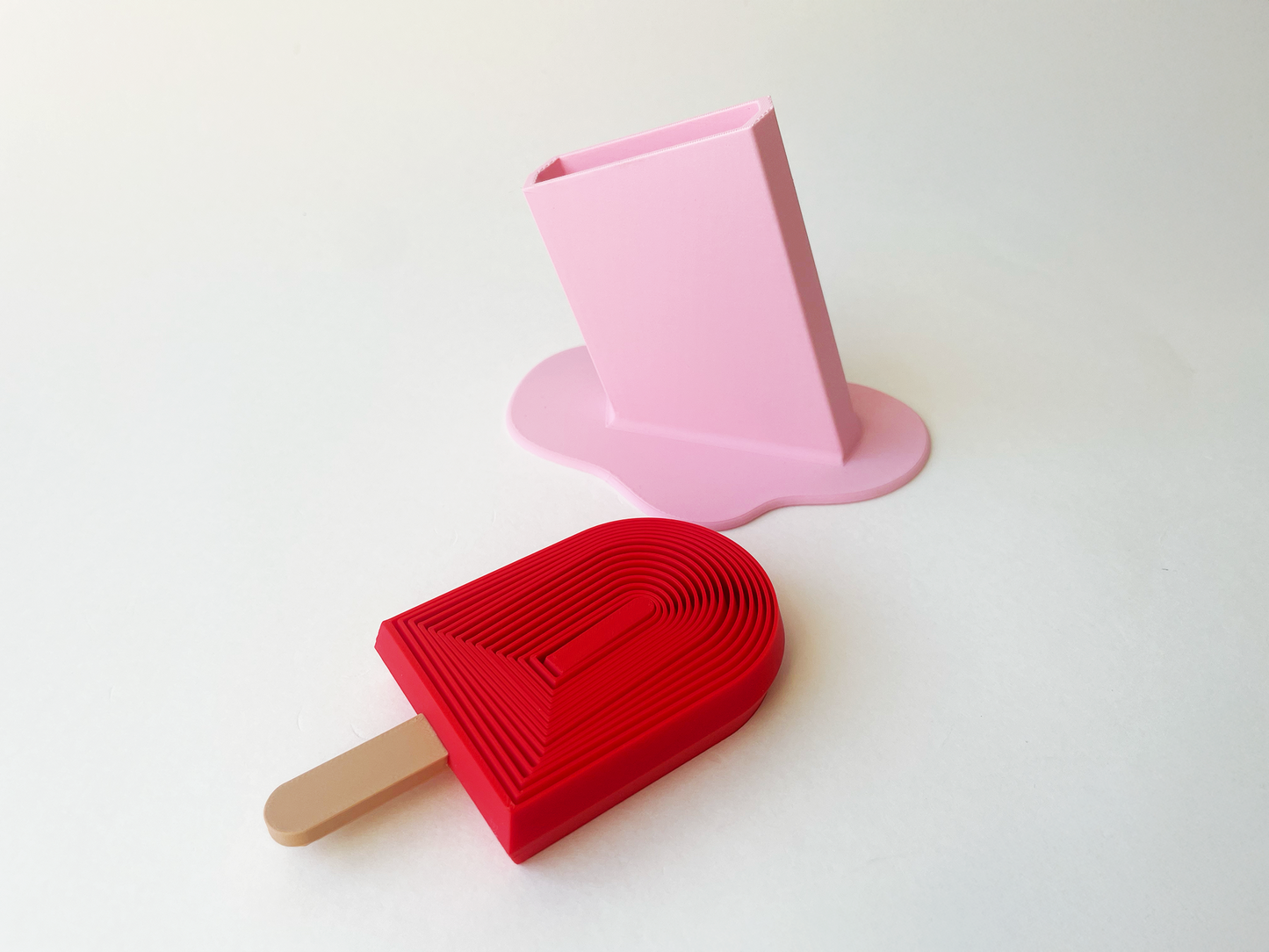 Summer's Red Popsicle Fidget Toy Large- - High-Quality 3D Printed Articulated Popsicle Fidget for Tabletop Tactile Play