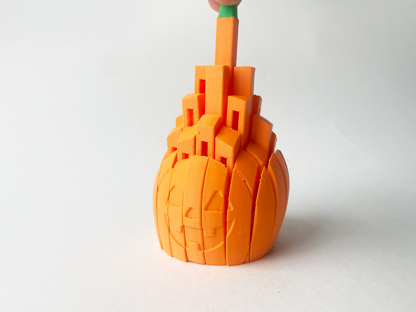 Jack’s Orange Pumpkin Fidget Toy- - High-Quality 3D Printed Articulated Pumpkin Fidget for Tabletop Tactile Play