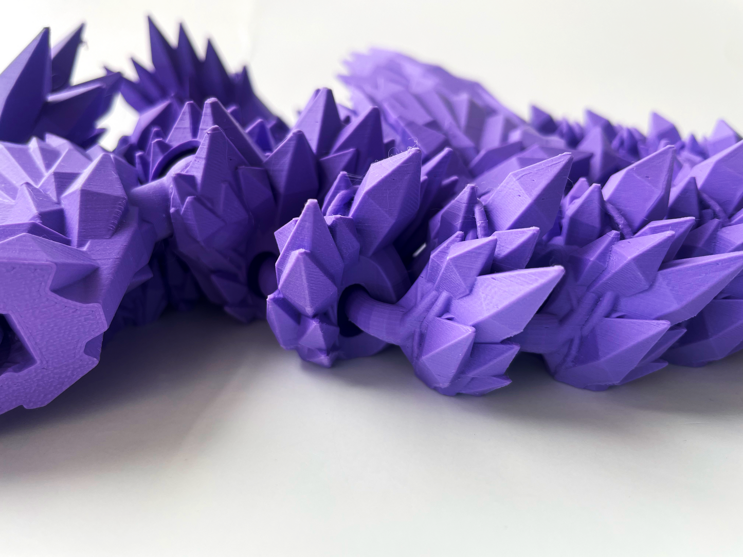 3D Printed Purple Dragon: Winged Fantasy Beast by Cinderwing3D