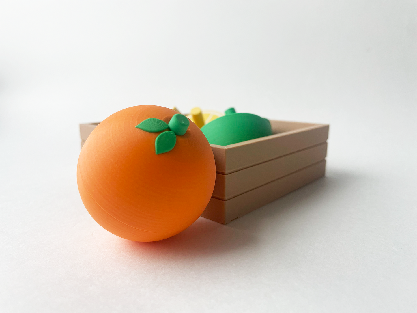 Mom's Fruit Fidget Garden Set on a Square Plate - Articulated Fruit Fidgets for Tabletop Tactile Play & Stress Relief