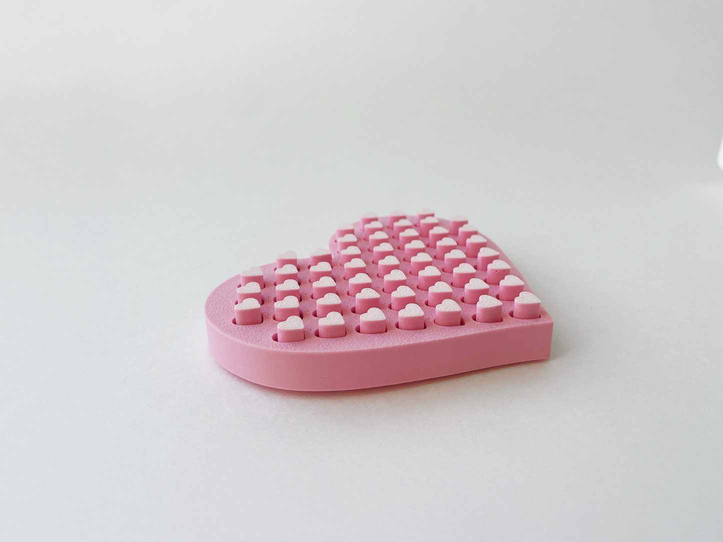 Mom’s Tactile Pink Heart Fidget Toy- - High-Quality 3D Printed Heart for Tactile Play