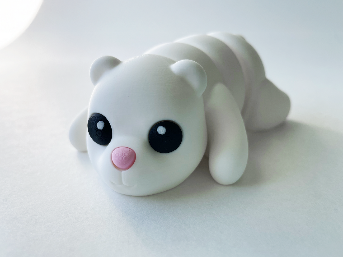 Baby White Bear Premium Toy for Pretend Tactile Nature Loving STEM Learning and Play