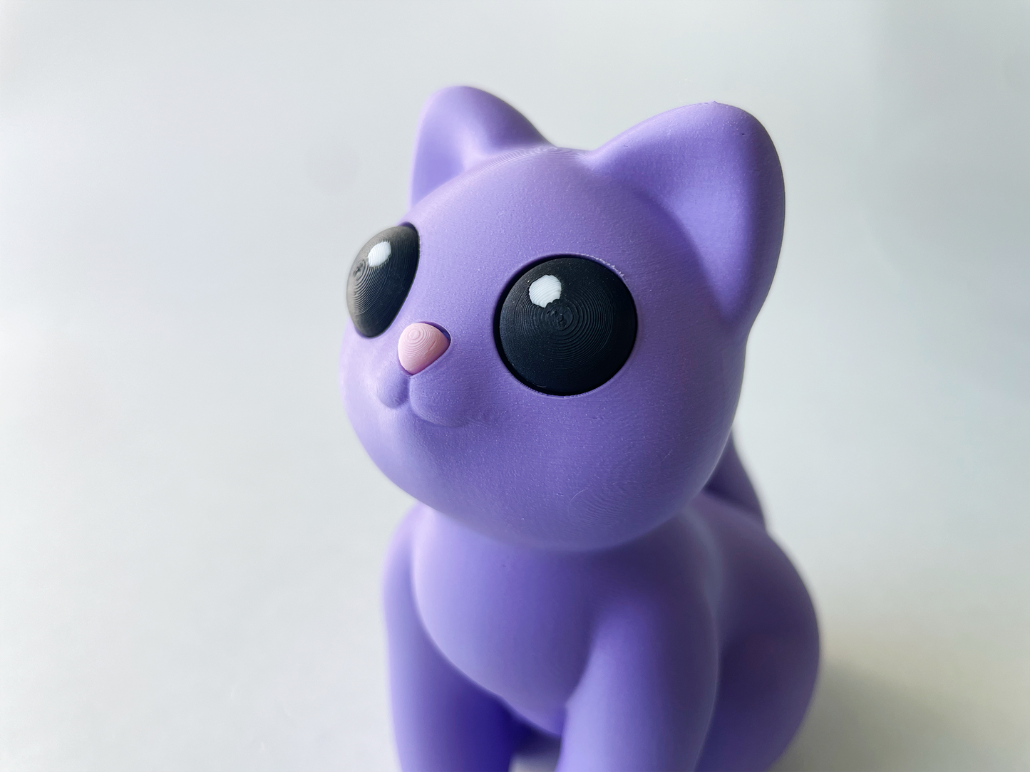 Purple Cat Figurine Desk Toy
