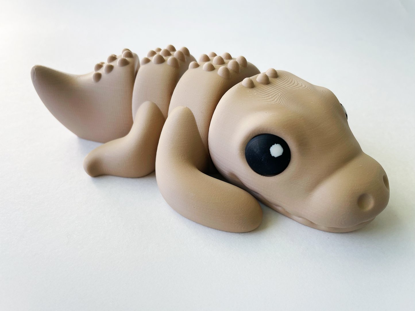 Beige Crocodile Premium Large Toy for Tactile Safari Lovers Pretend Play Toy for STEM Learning Kids