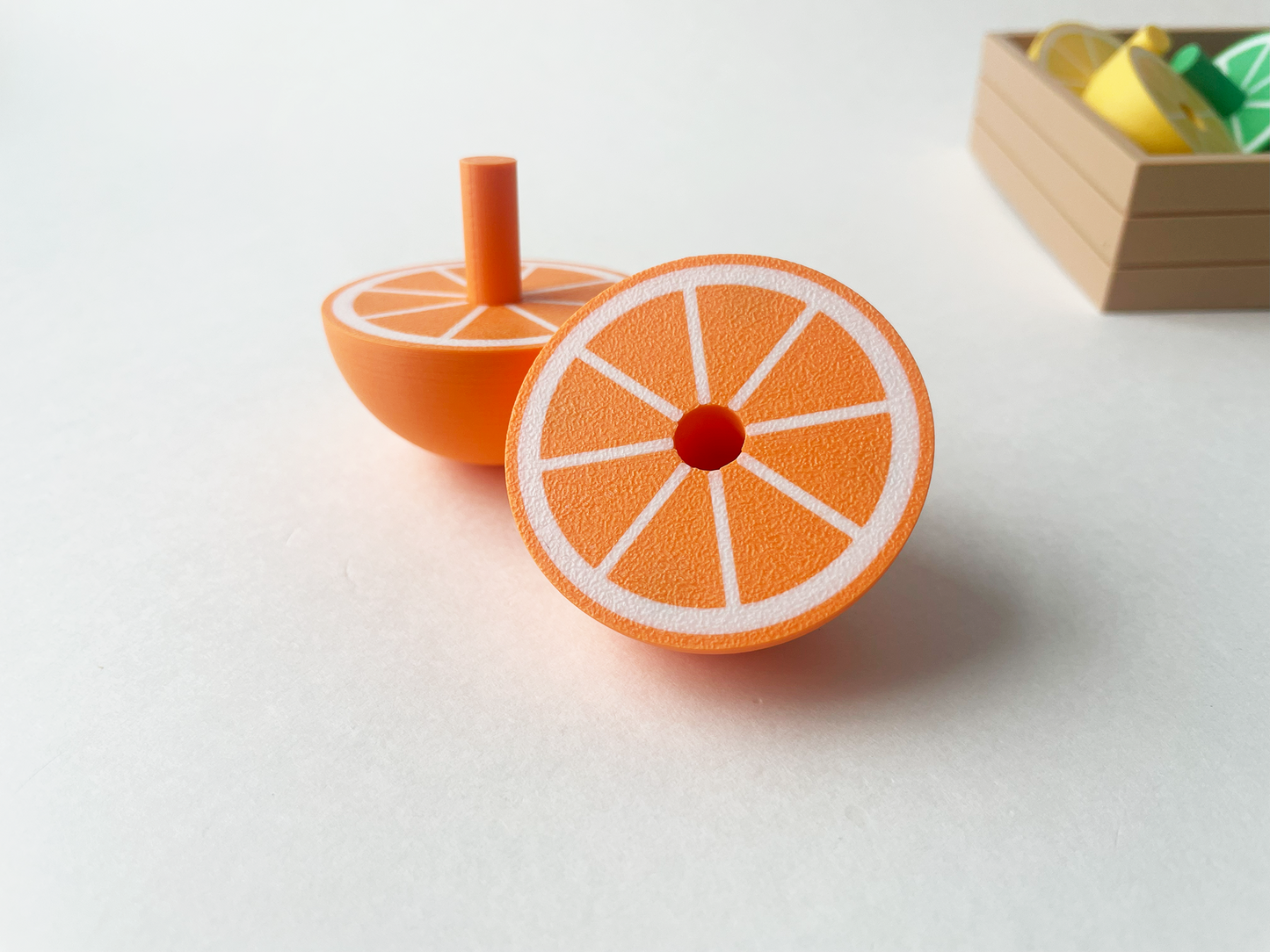 Mom's Fruit Fidget Garden Set on a Square Plate - Articulated Fruit Fidgets for Tabletop Tactile Play & Stress Relief