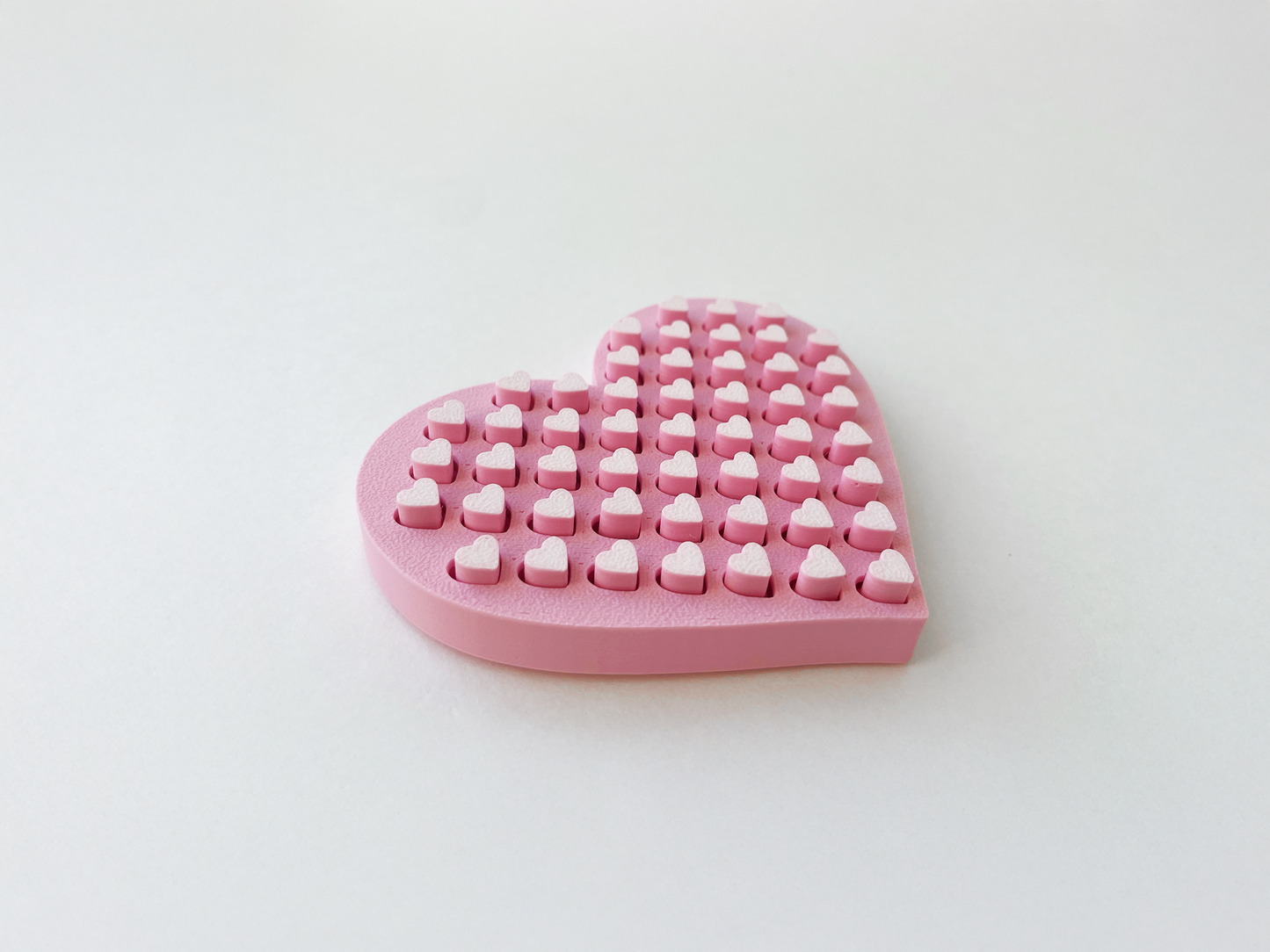 Mom’s Tactile Pink Heart Fidget Toy- - High-Quality 3D Printed Heart for Tactile Play