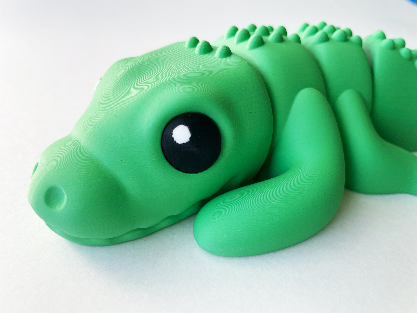 Green Crocodile Premium Large Toy for Tactile Safari Lovers Pretend Play Toy for STEM Learning Kids