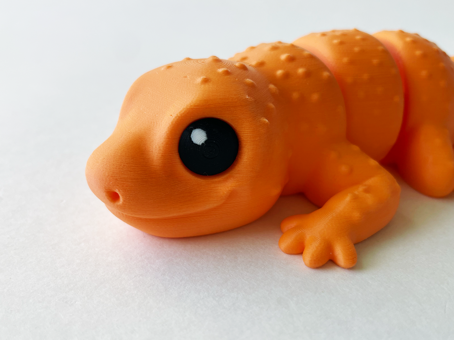 Orange Desert Gecko Fidget Toy for Pretend Play and STEM Learning