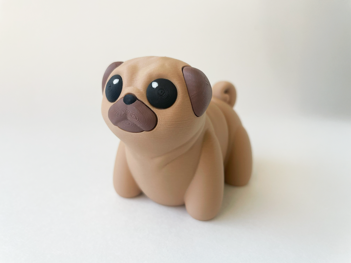 ZOU's Pug Dog Fidget Toy - High-Quality 3D-Printed Articulated Buddy with Tiki-Taka Noise for Indoor and Outdoor Play & Stress Relief