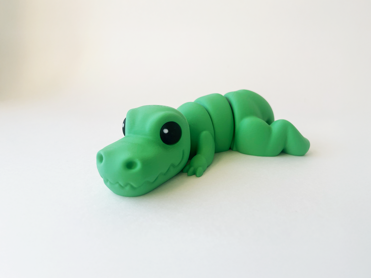 ZOU's Green T-Rex Dino Fidget Toy - Medium High-Quality 3D-Printed Articulated Buddy with Tiki-Taka Noise for Indoor and Outdoor Play & Stress Relief
