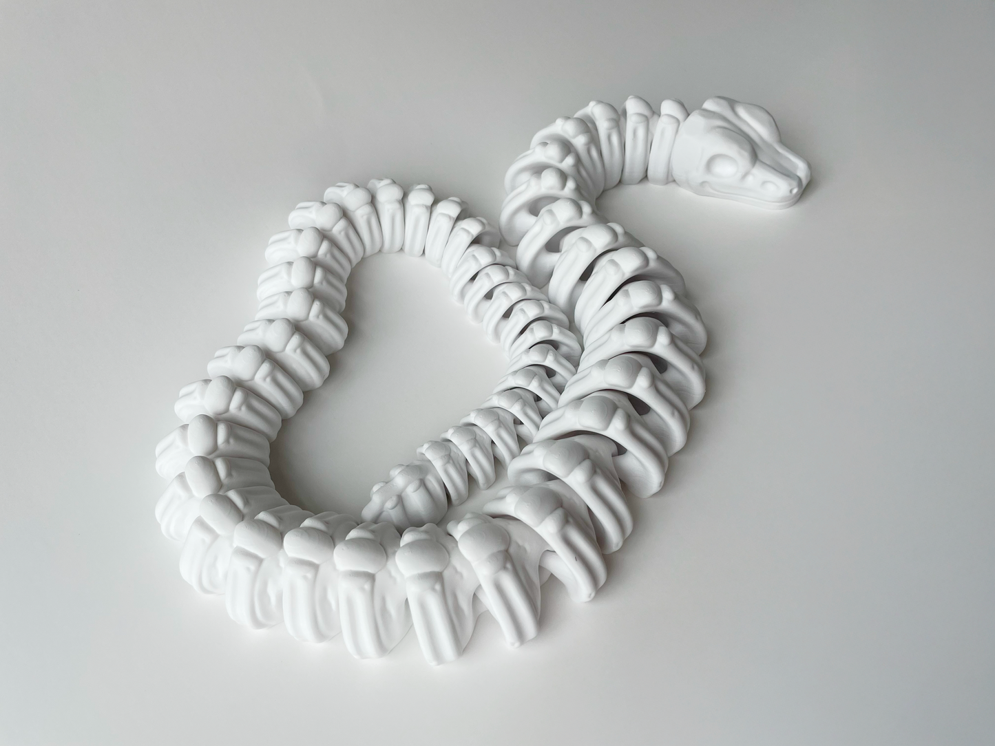 Halloween Bone White Skeleton Snake Toy
