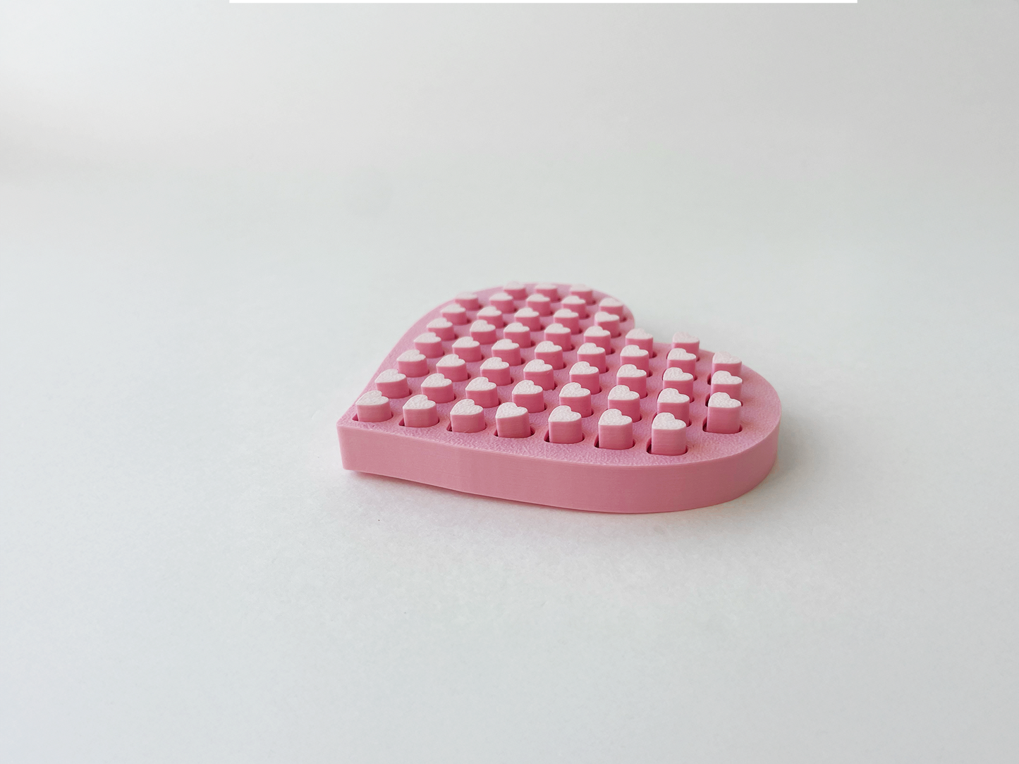 Mom’s Tactile Pink Heart Fidget Toy- - High-Quality 3D Printed Heart for Tactile Play