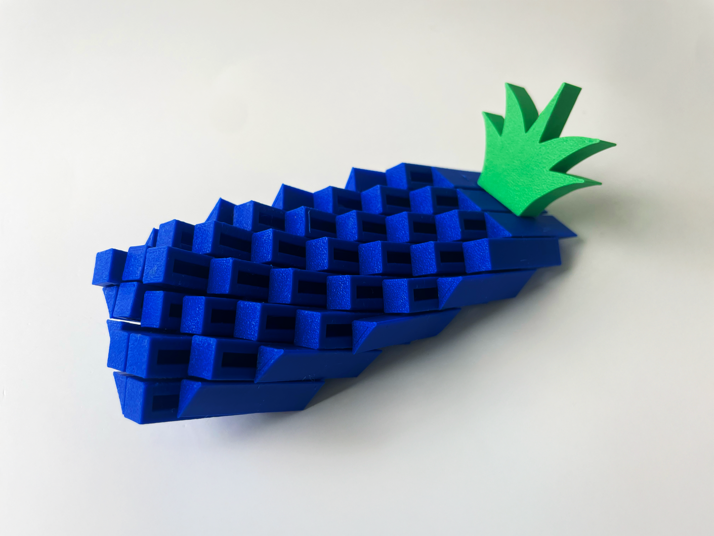 Patrick’s Blue Pineapple Fidget Toy- - High-Quality 3D Printed Articulated Pineapple Fidget for Tabletop Tactile Play