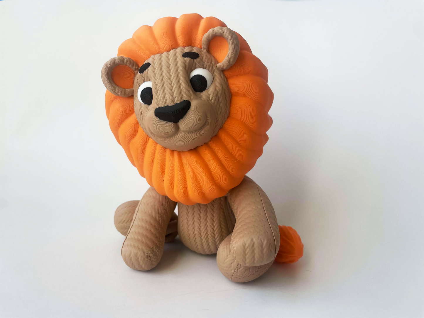 Tom's Mighty Lion Fidget Toy - High-Quality 3D-Printed Articulated Lion with Tiki-Taka Noise for Indoor and Outdoor Play & Stress Relief Play