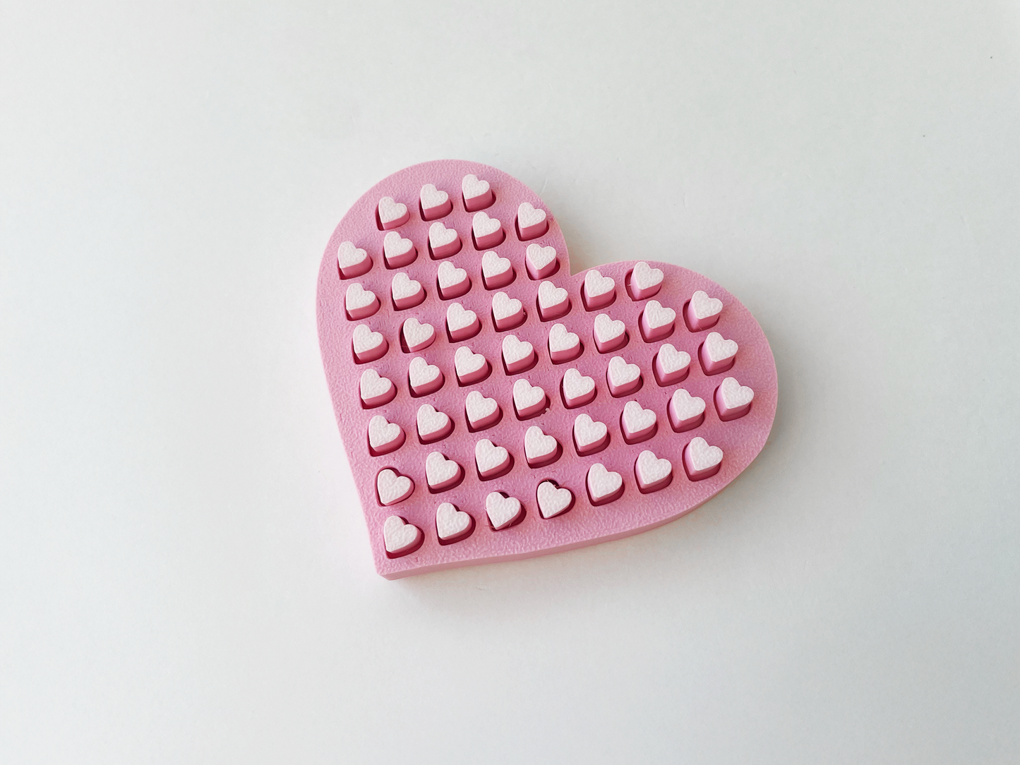 Mom’s Tactile Pink Heart Fidget Toy- - High-Quality 3D Printed Heart for Tactile Play