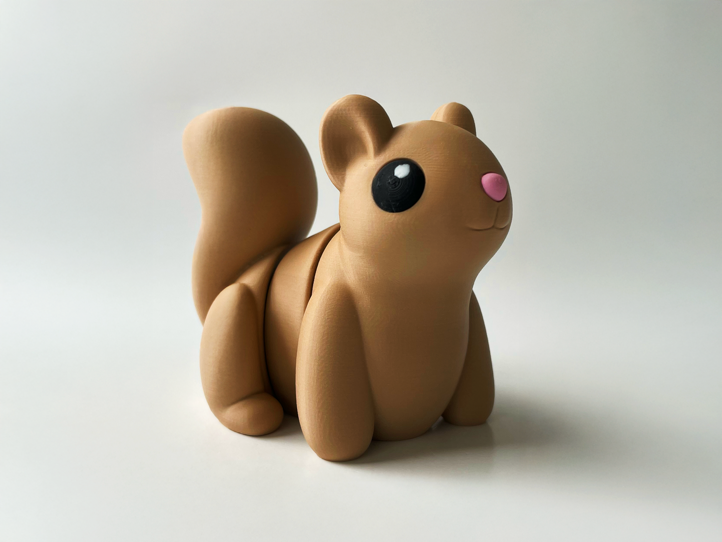 Latte Squirrel Toy: 3D Printed Woodland Animal Figure