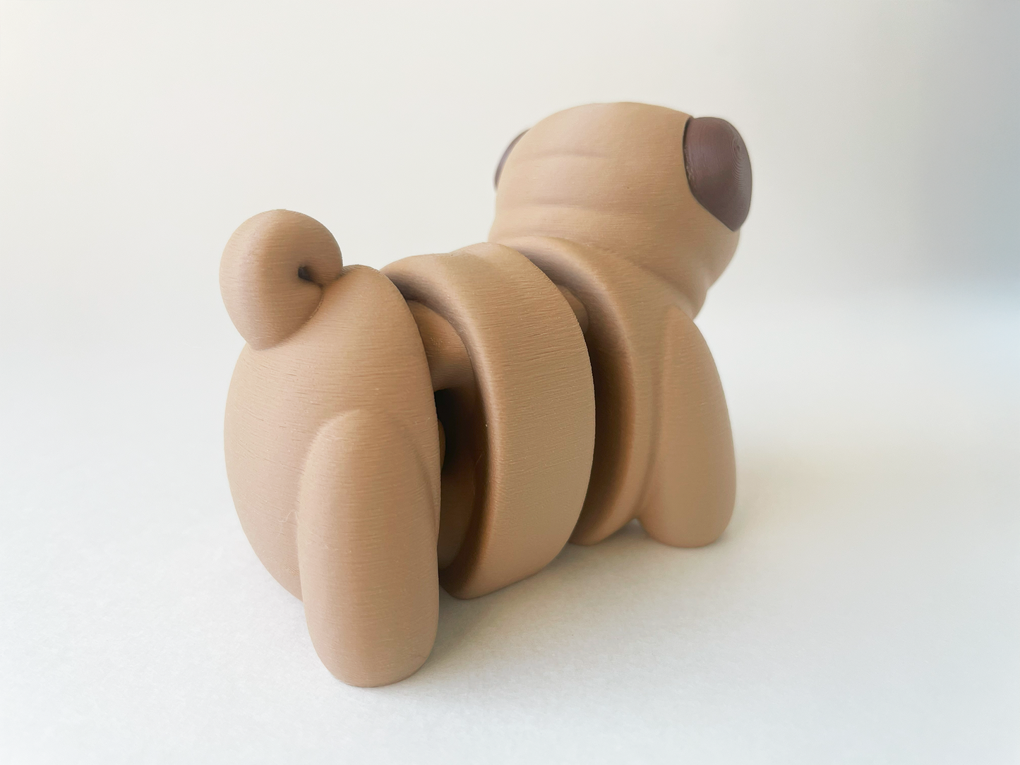 ZOU's Pug Dog Fidget Toy - High-Quality 3D-Printed Articulated Buddy with Tiki-Taka Noise for Indoor and Outdoor Play & Stress Relief