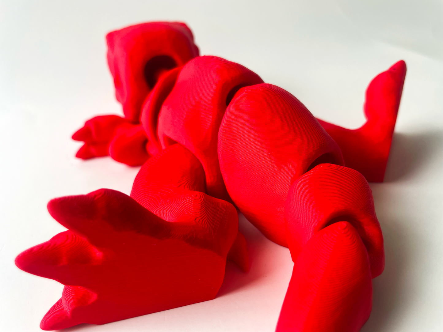 Big Red T-Rex: Posable 3D Printed Dinosaur by Cinderwing3D