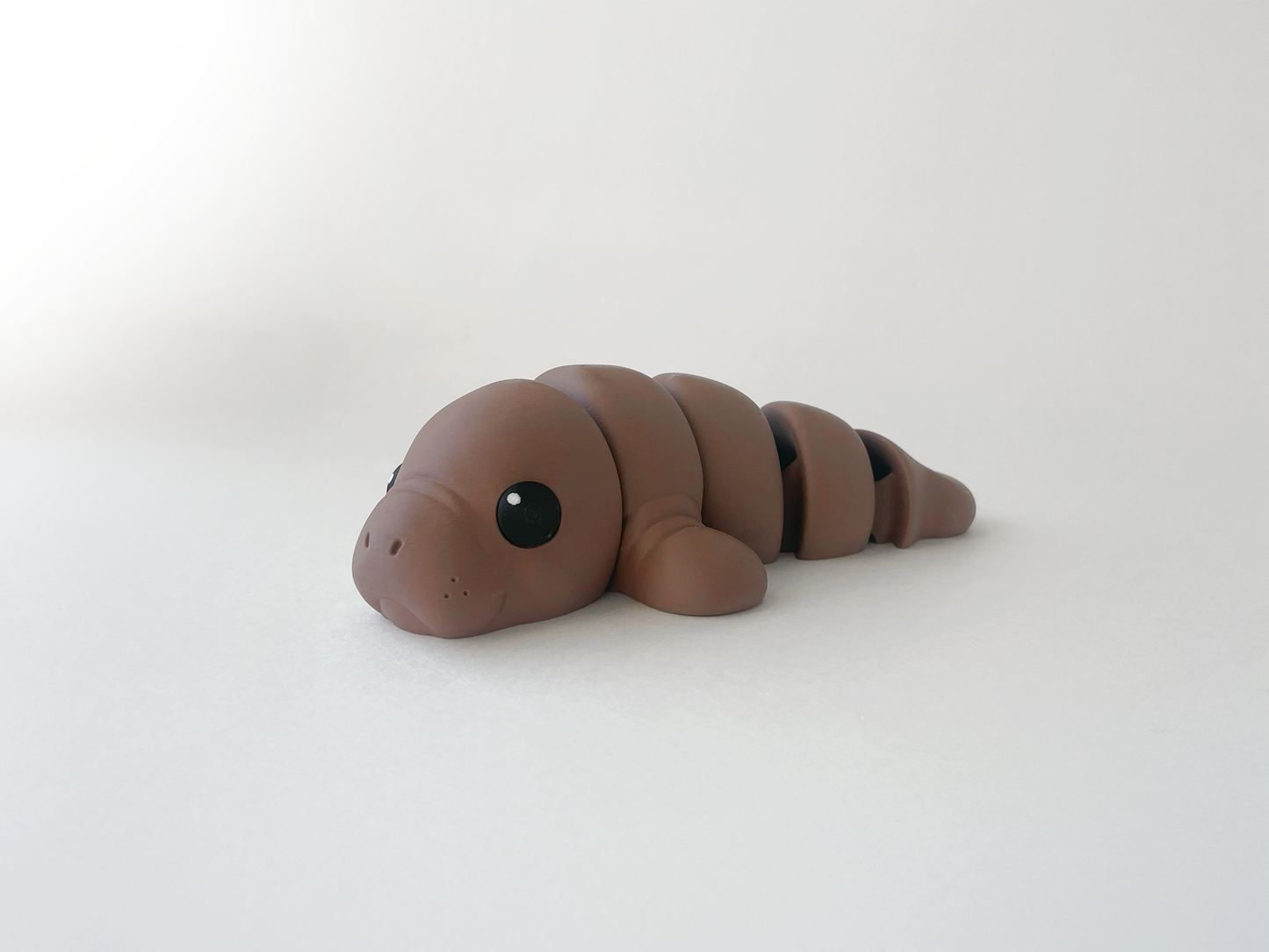 ZOU's Chocolate Manatee Fidget Toy - Medium High-Quality 3D-Printed Articulated Buddy with Tiki-Taka Noise for Indoor and Outdoor Play Stress Relief