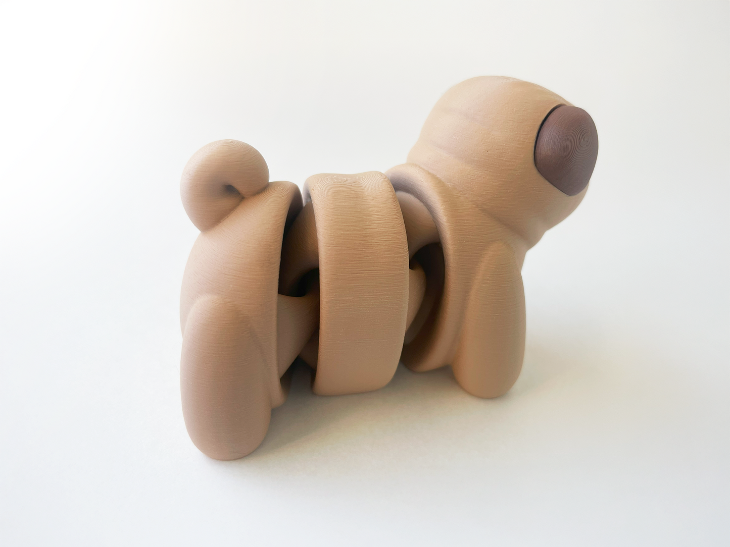 ZOU's Pug Dog Fidget Toy - High-Quality 3D-Printed Articulated Buddy with Tiki-Taka Noise for Indoor and Outdoor Play & Stress Relief