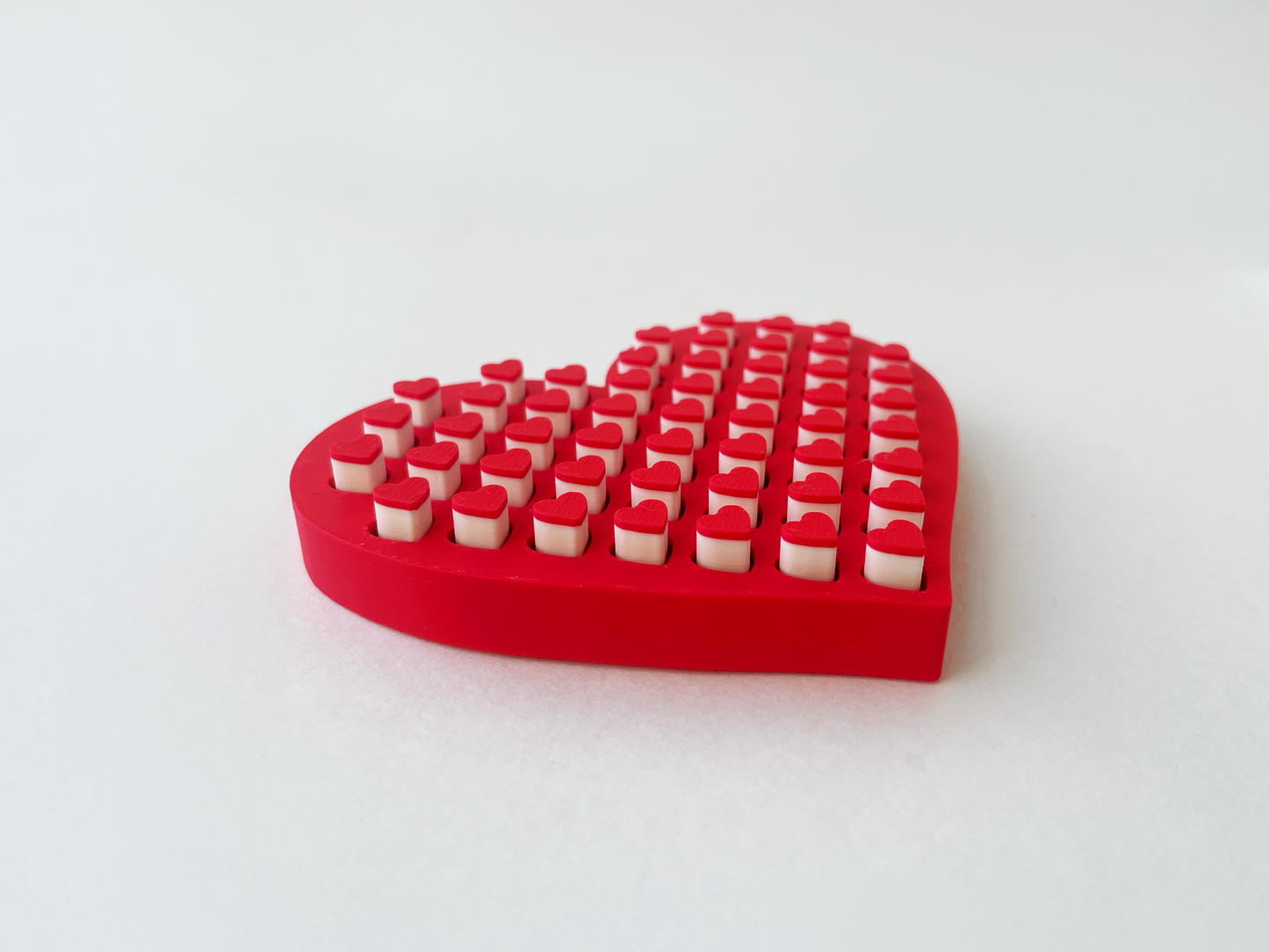 Mom’s Tactile Red Heart Fidget Toy- - High-Quality 3D Printed Heart for Tactile Play