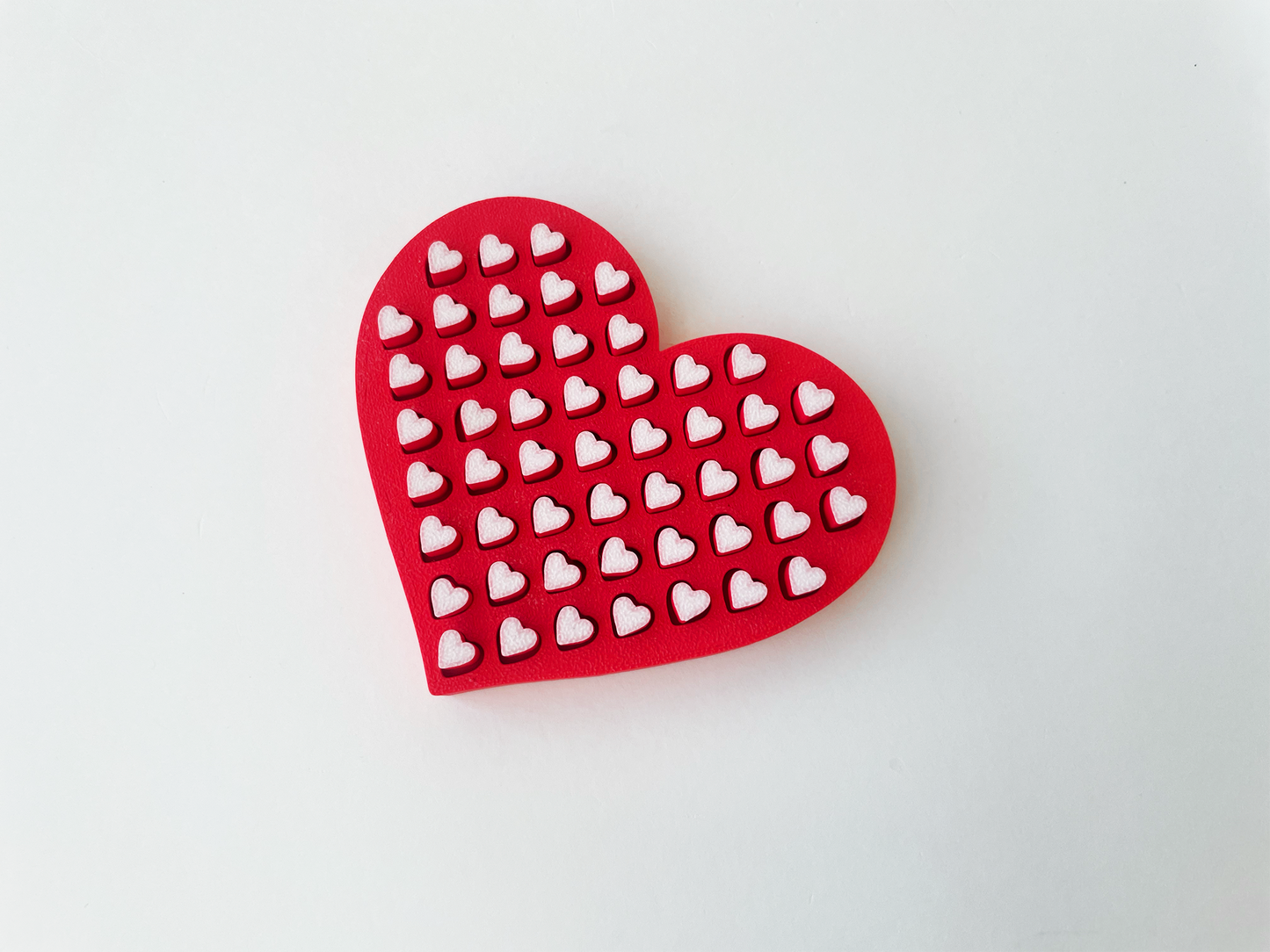 Mom’s Tactile Red Heart Fidget Toy- - High-Quality 3D Printed Heart for Tactile Play