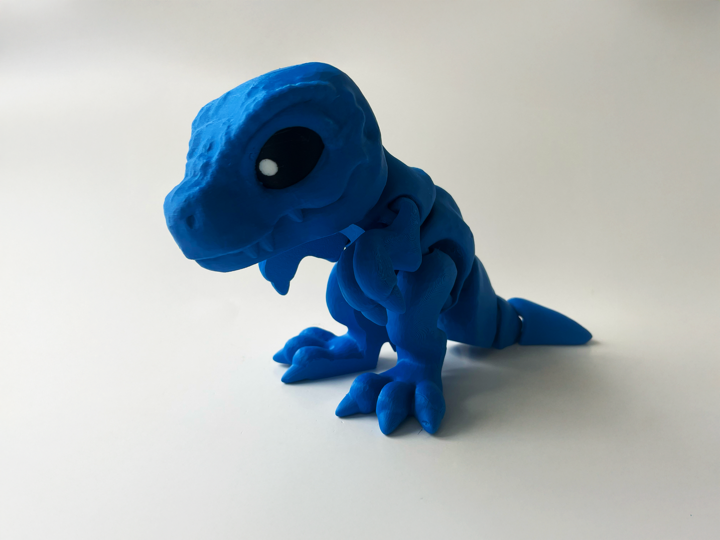 3D Printed Big Blue T-Rex: Posable Dinosaur Toy by Cinderwing3D