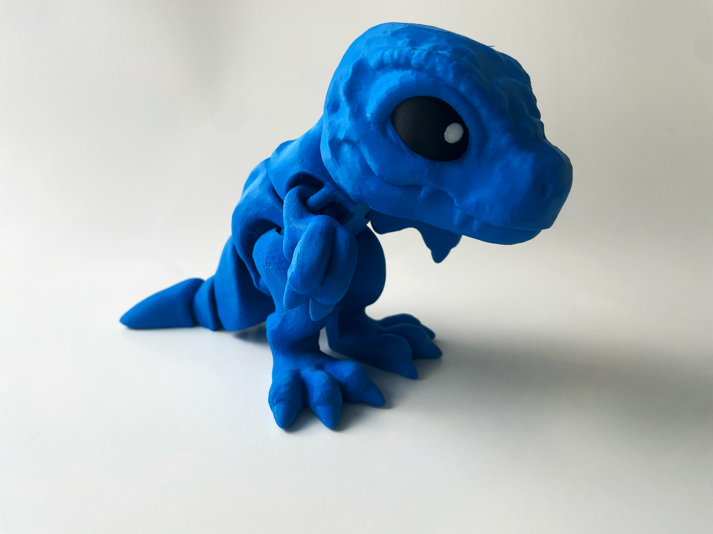 3D Printed Big Blue T-Rex: Posable Dinosaur Toy by Cinderwing3D