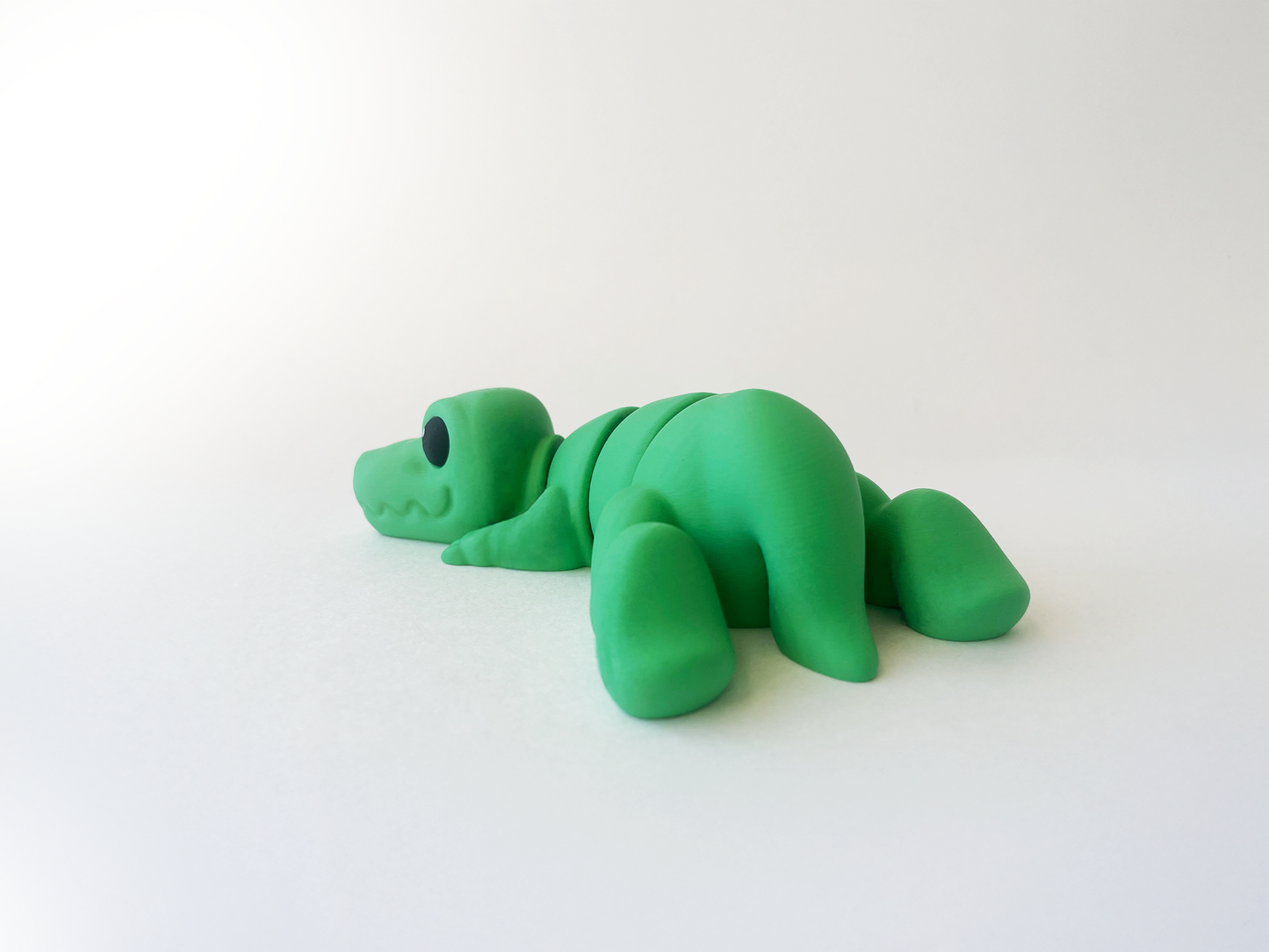 ZOU's Green T-Rex Dino Fidget Toy - Medium High-Quality 3D-Printed Articulated Buddy with Tiki-Taka Noise for Indoor and Outdoor Play & Stress Relief