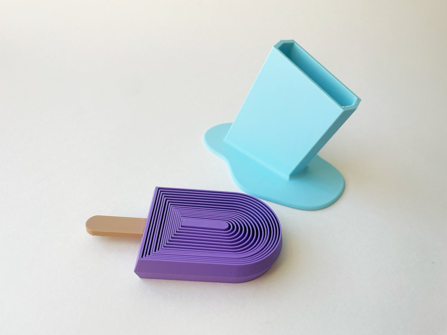 Summer’s Purple Popsicle Fidget Toy Large- - High-Quality 3D Printed Articulated Popsicle Fidget for Tabletop Tactile Play