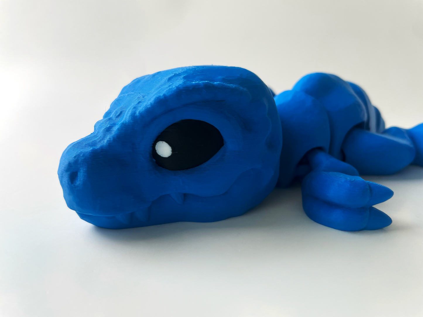 3D Printed Big Blue T-Rex: Posable Dinosaur Toy by Cinderwing3D