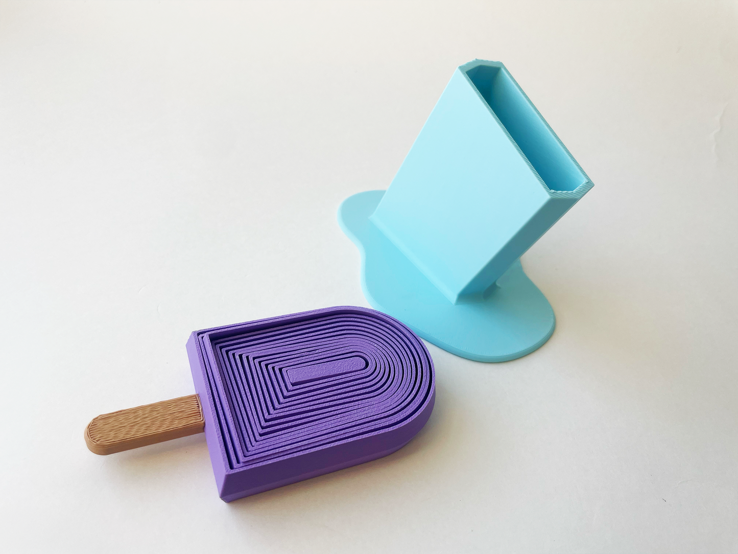 Summer’s Purple Popsicle Fidget Toy Large- - High-Quality 3D Printed Articulated Popsicle Fidget for Tabletop Tactile Play
