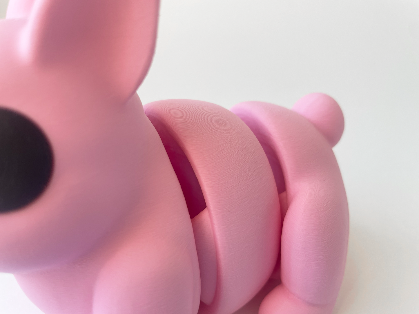 Easter's Pink Bunny Fidget Toy - Medium High-Quality 3D-Printed Articulated Buddy with Tiki-Taka Noise for Indoor and Outdoor Play & Stress Relief