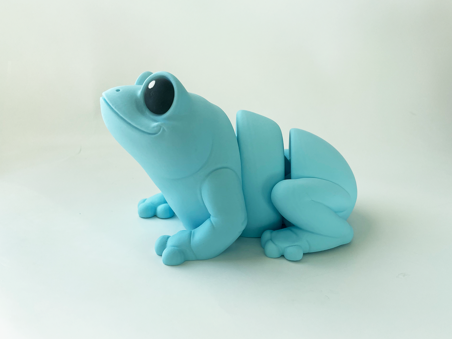 ZOU's BIG Blue Frog Fidget Toy - Large High-Quality 3D Printed Articulated Froggy for Indoor & Outdoor & Stress Relief Play