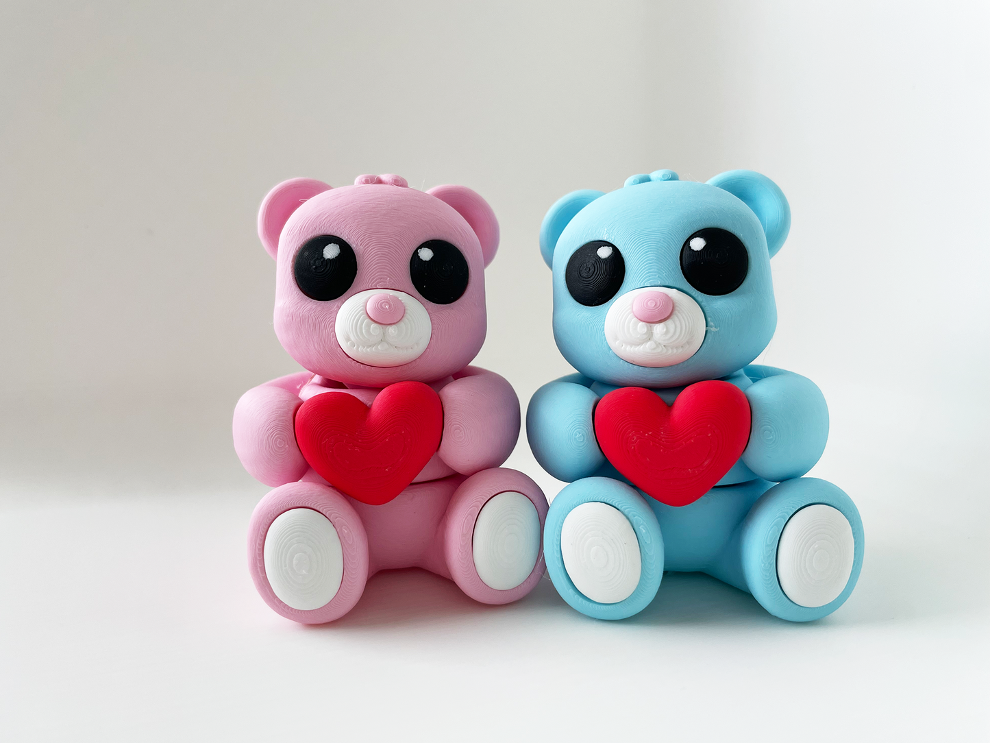Baby Love Bears Fidget Toys for Couples Gift (Set of 2)- - High-Quality 3D Printed Articulated Bears for Tabletop Tactile Play & Stress Relief