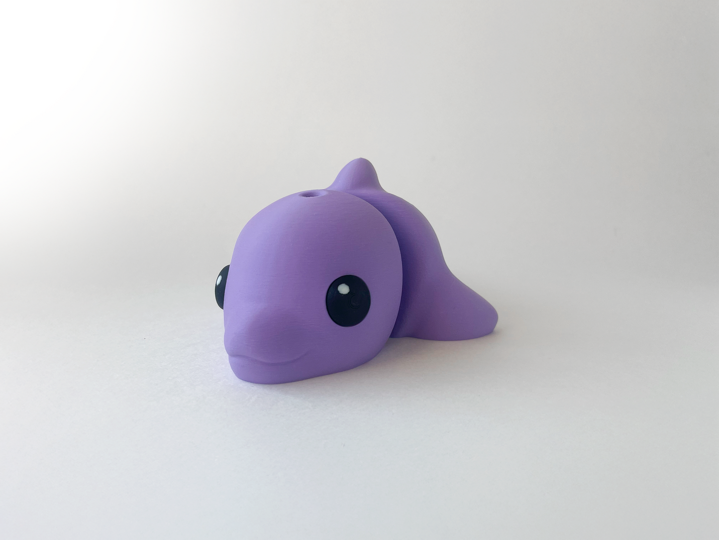 ZOU's Purple Dolphin Fidget Toy - Medium High-Quality 3D-Printed Articulated Buddy with Tiki-Taka Noise for Indoor and Outdoor Play & Stress Relief
