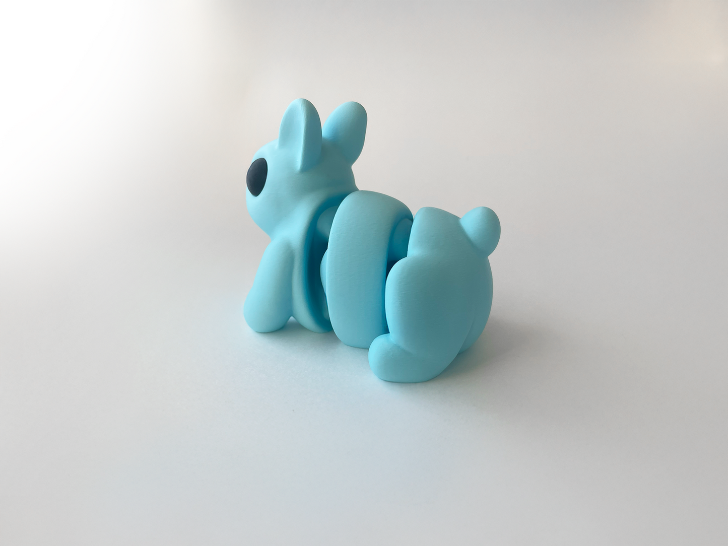 Easter's Baby Blue Bunny Fidget Toy - Medium High-Quality 3D-Printed Articulated Buddy with Tiki-Taka Noise for Indoor and Outdoor Play Stress Relief