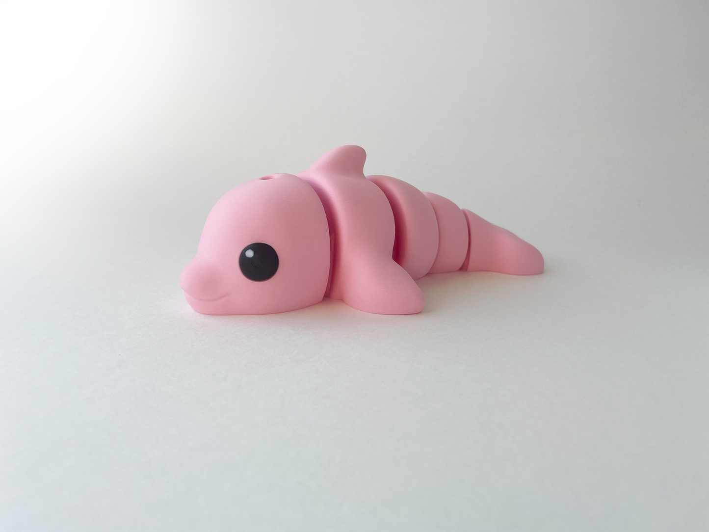 ZOU's Cute Pink Dolphin Fidget Toy - Medium High-Quality 3D-Printed Articulated Buddy with Tiki-Taka Noise for Indoor and Outdoor Play & Stress Relief