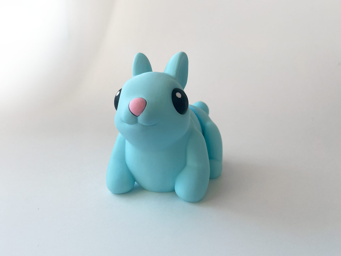 Easter's Baby Blue Bunny Fidget Toy - Medium High-Quality 3D-Printed Articulated Buddy with Tiki-Taka Noise for Indoor and Outdoor Play Stress Relief
