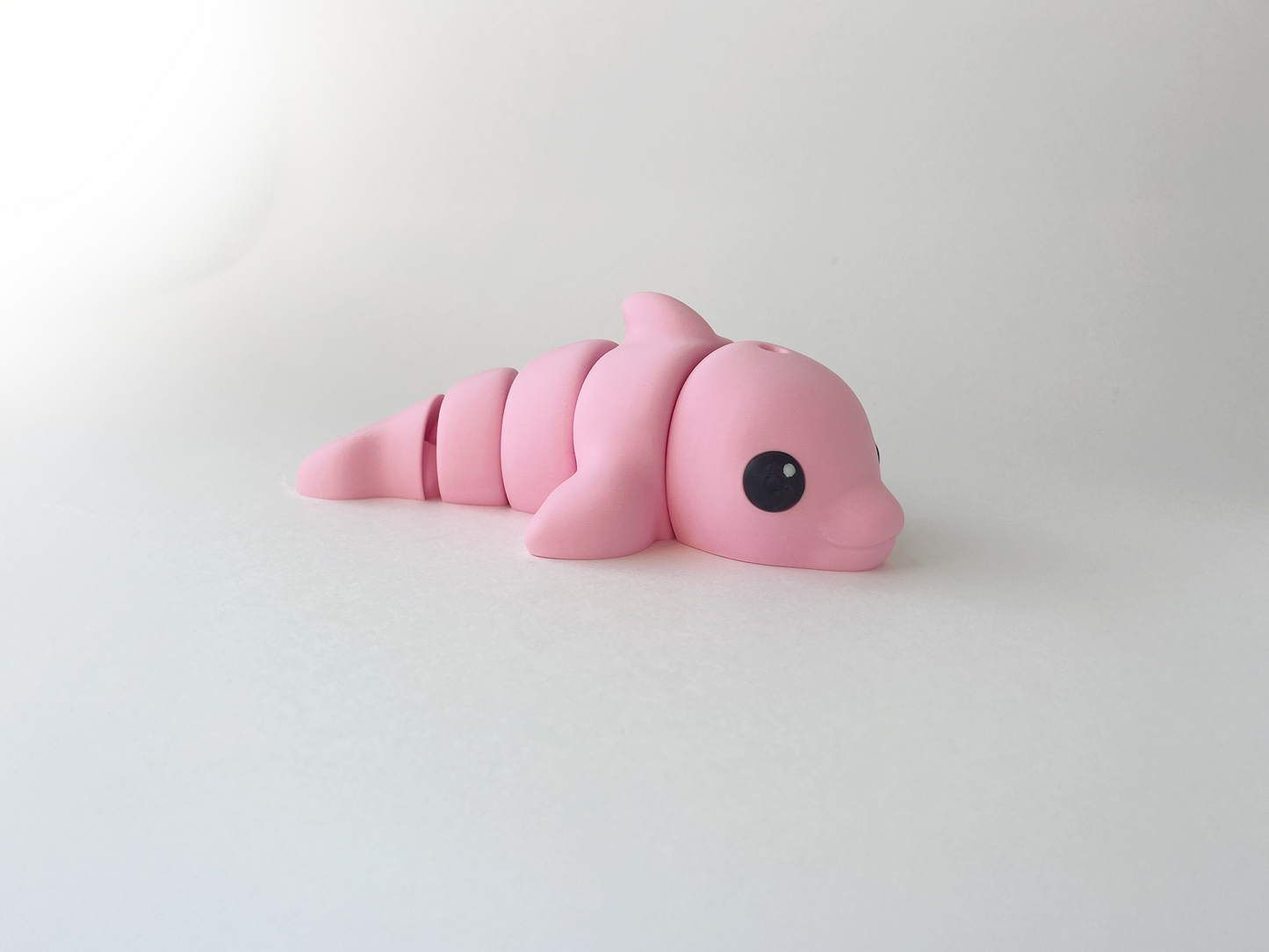 ZOU's Cute Pink Dolphin Fidget Toy - Medium High-Quality 3D-Printed Articulated Buddy with Tiki-Taka Noise for Indoor and Outdoor Play & Stress Relief
