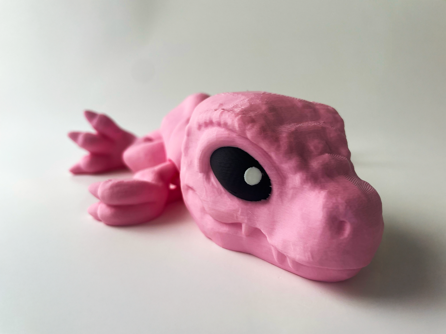 Big Pink T-Rex: 3D Printed Posable Dinosaur by Cinderwing3D