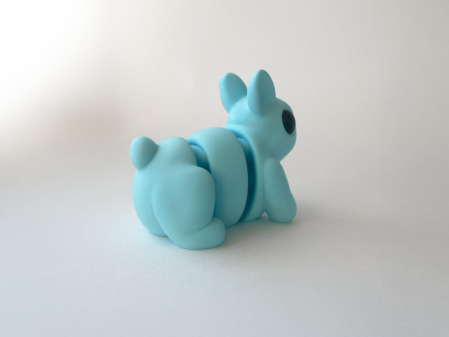 Easter's Baby Blue Bunny Fidget Toy - Medium High-Quality 3D-Printed Articulated Buddy with Tiki-Taka Noise for Indoor and Outdoor Play Stress Relief