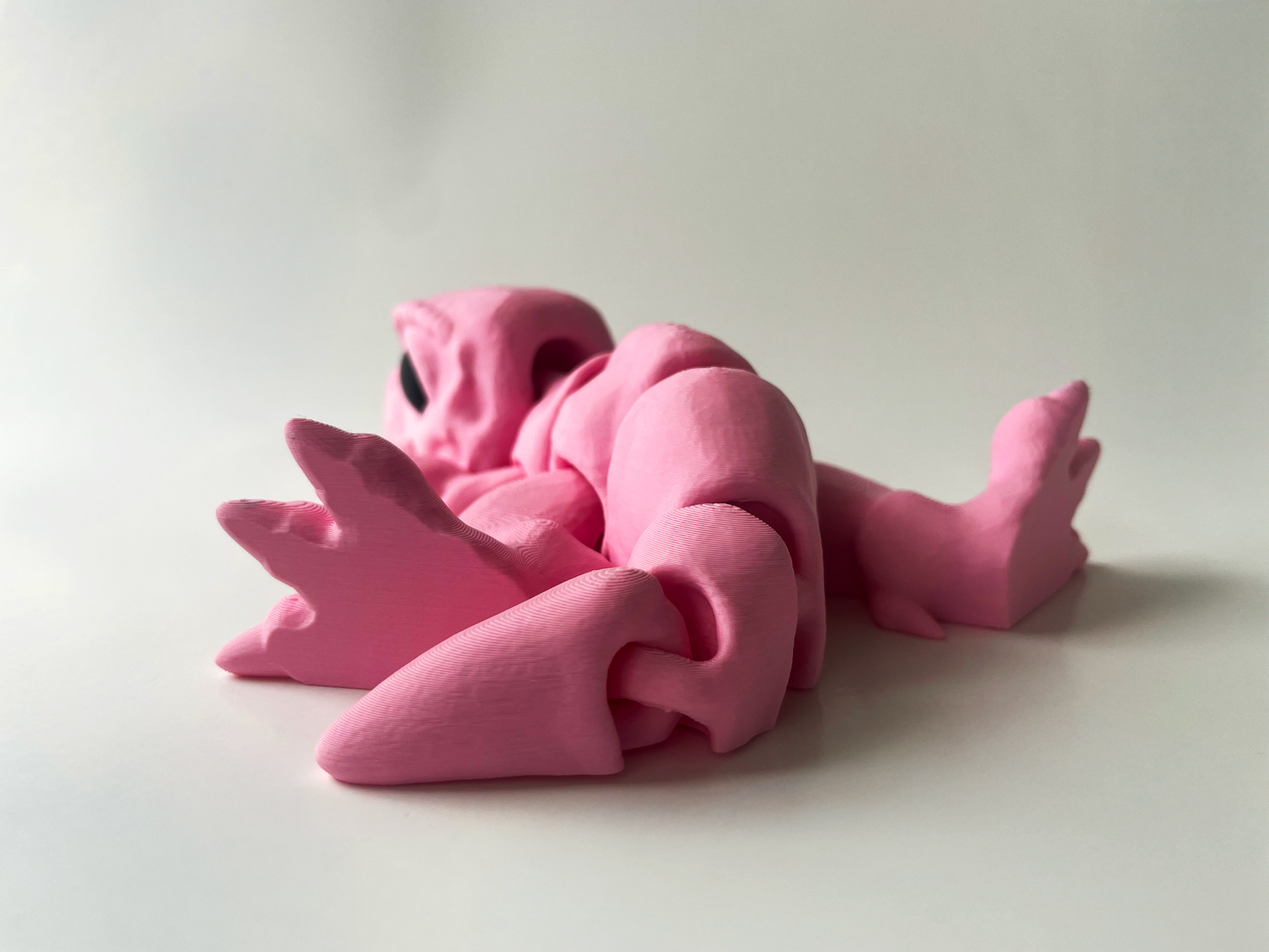 Big Pink T-Rex: 3D Printed Posable Dinosaur by Cinderwing3D